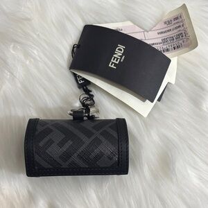Fendi Black/Gray Dog bag Case/Key Chain